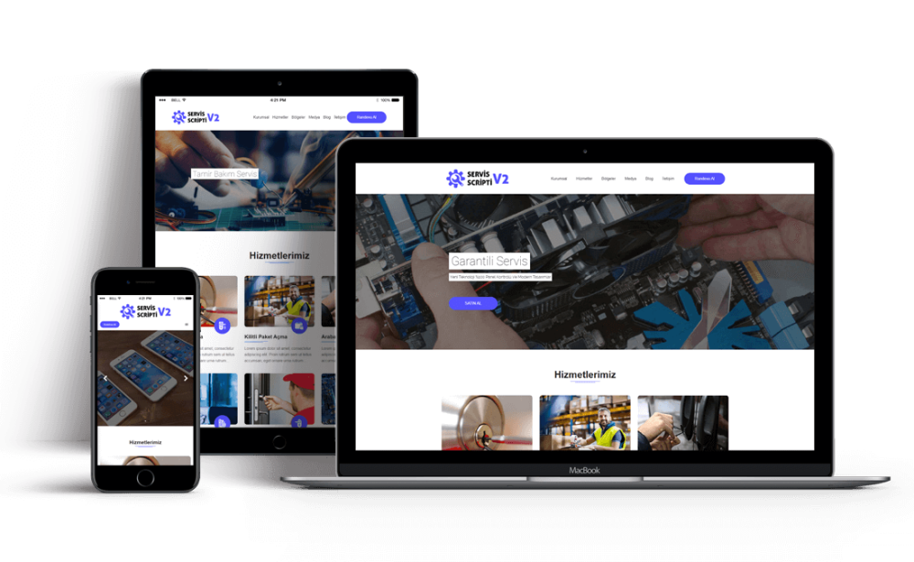 Teknik Servis Web Tasarım V2 (Beyaz eşya, Telefon, Vasıta, Çilingir)